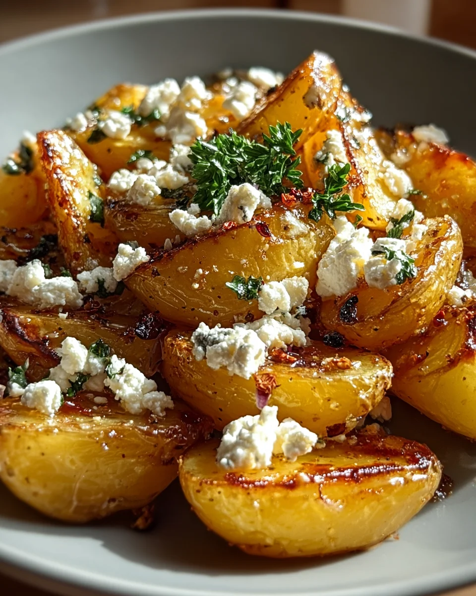 Kartoffeln mit Feta & Knoblauch: Einfaches Ofengericht