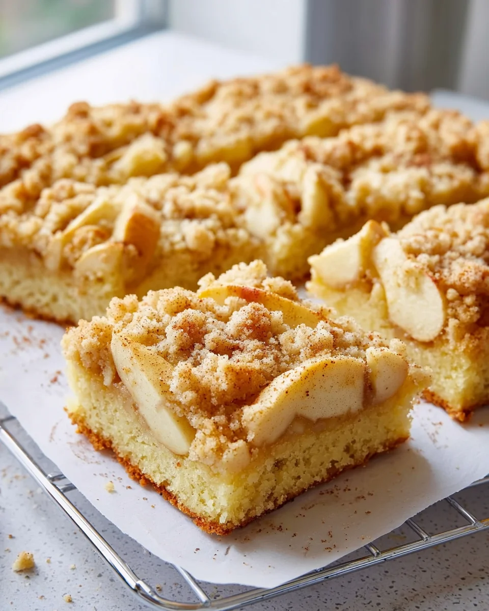 Saftiger Apfelkuchen vom Blech mit knusprigen Streuseln