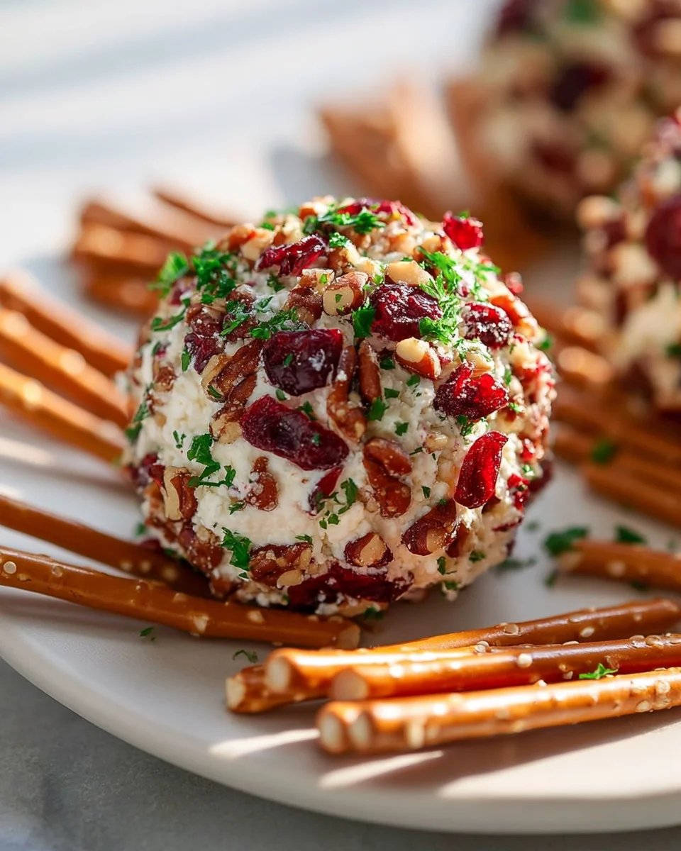 Festlicher Cranberry-Pecan Käsebällchen Genuss für Feste