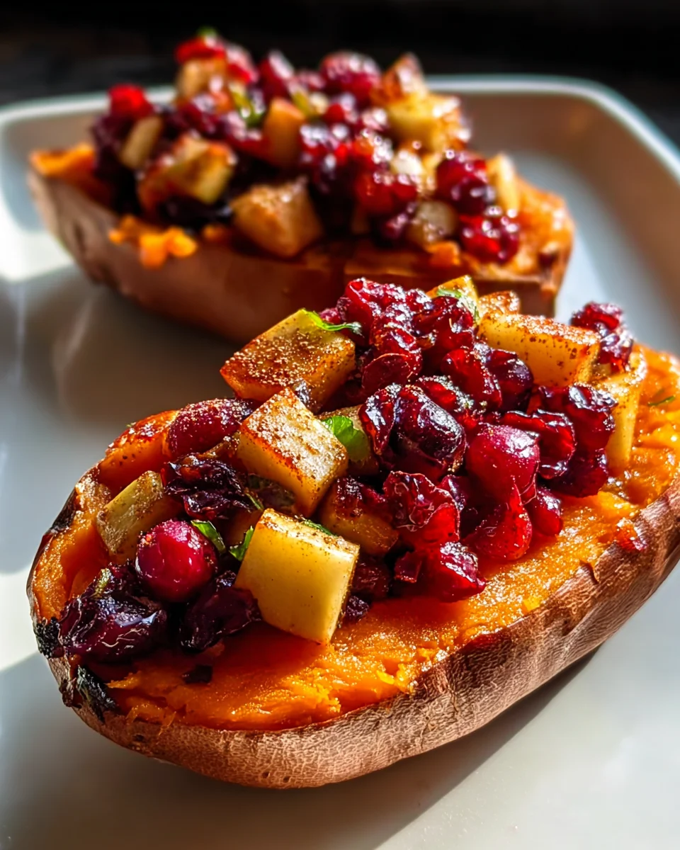 Cranberry Apfel Süßkartoffeln: Zweifach gebacken Genuss!