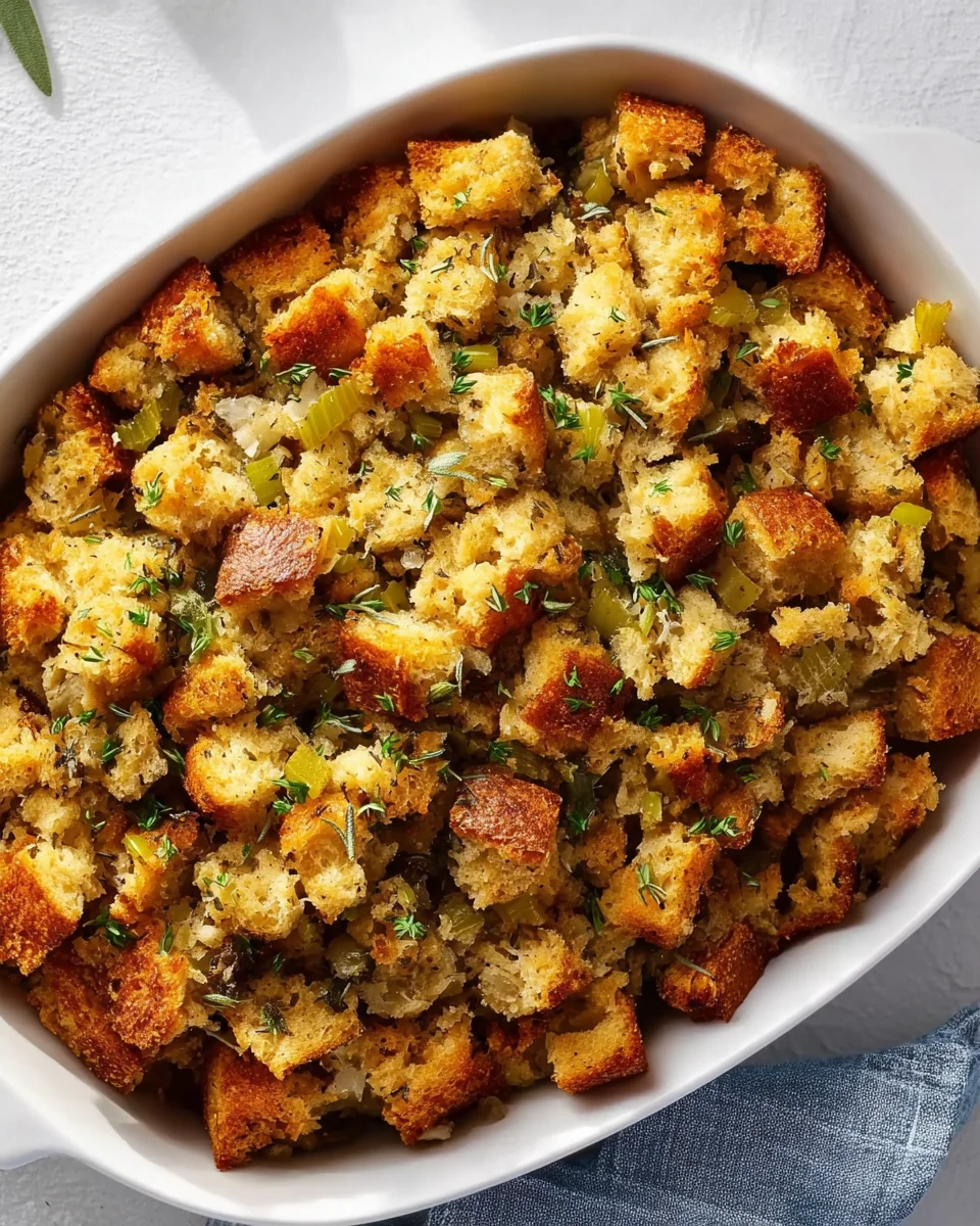 Klassische Brotfüllung mit frischen Kräutern für Festtage