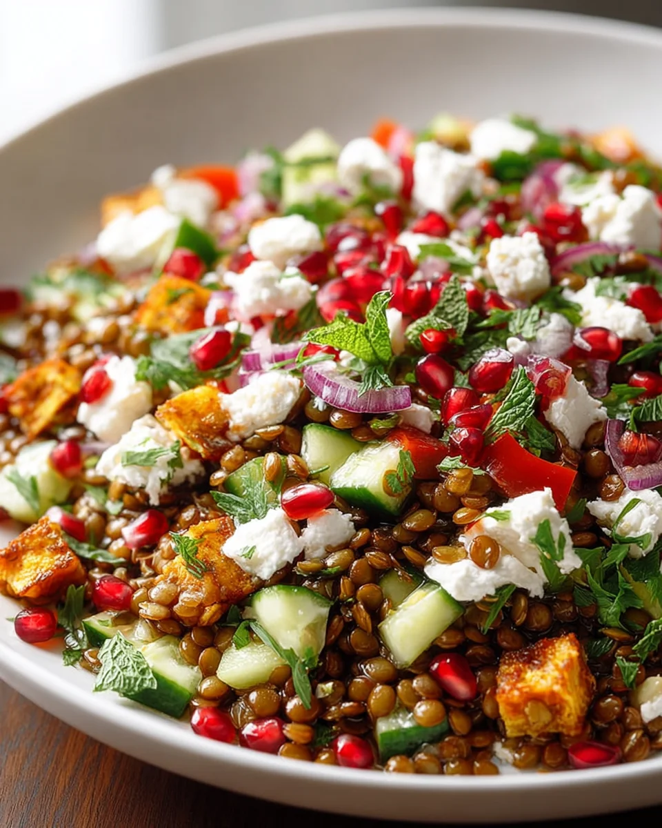 Cremiger Orientalischer Linsensalat Feta: Einfach & unwiderstehlich
