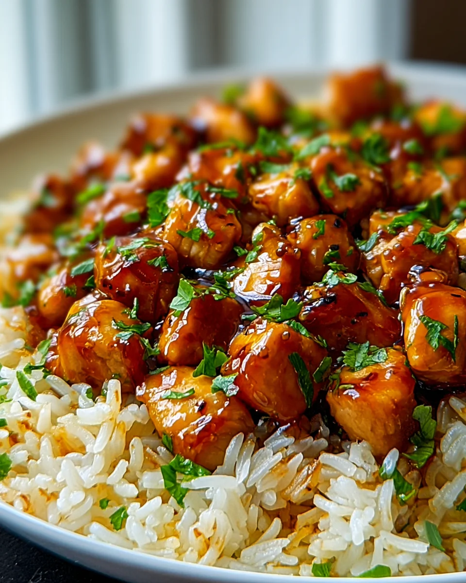 One Pan Honig BBQ Hähnchen mit Reis: Schnell & Köstlich
