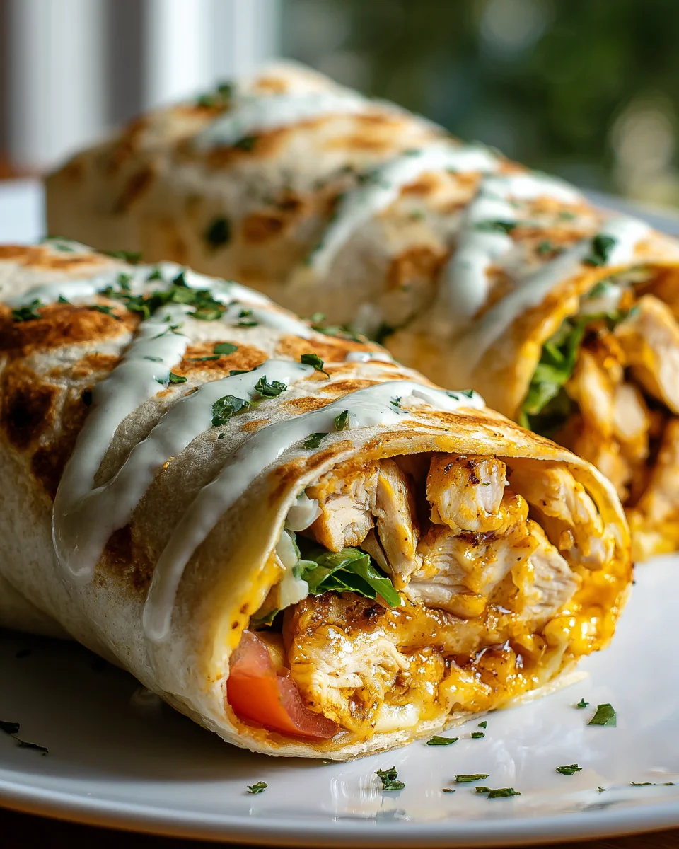 Käse-Knoblauch-Hähnchen Wraps – Lecker und Einfach Zubereiten!