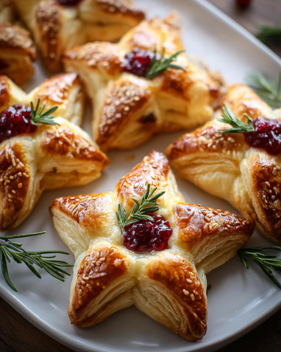 Blätterteigsterne mit Brie und Cranberries – Ein Festgenuss!
