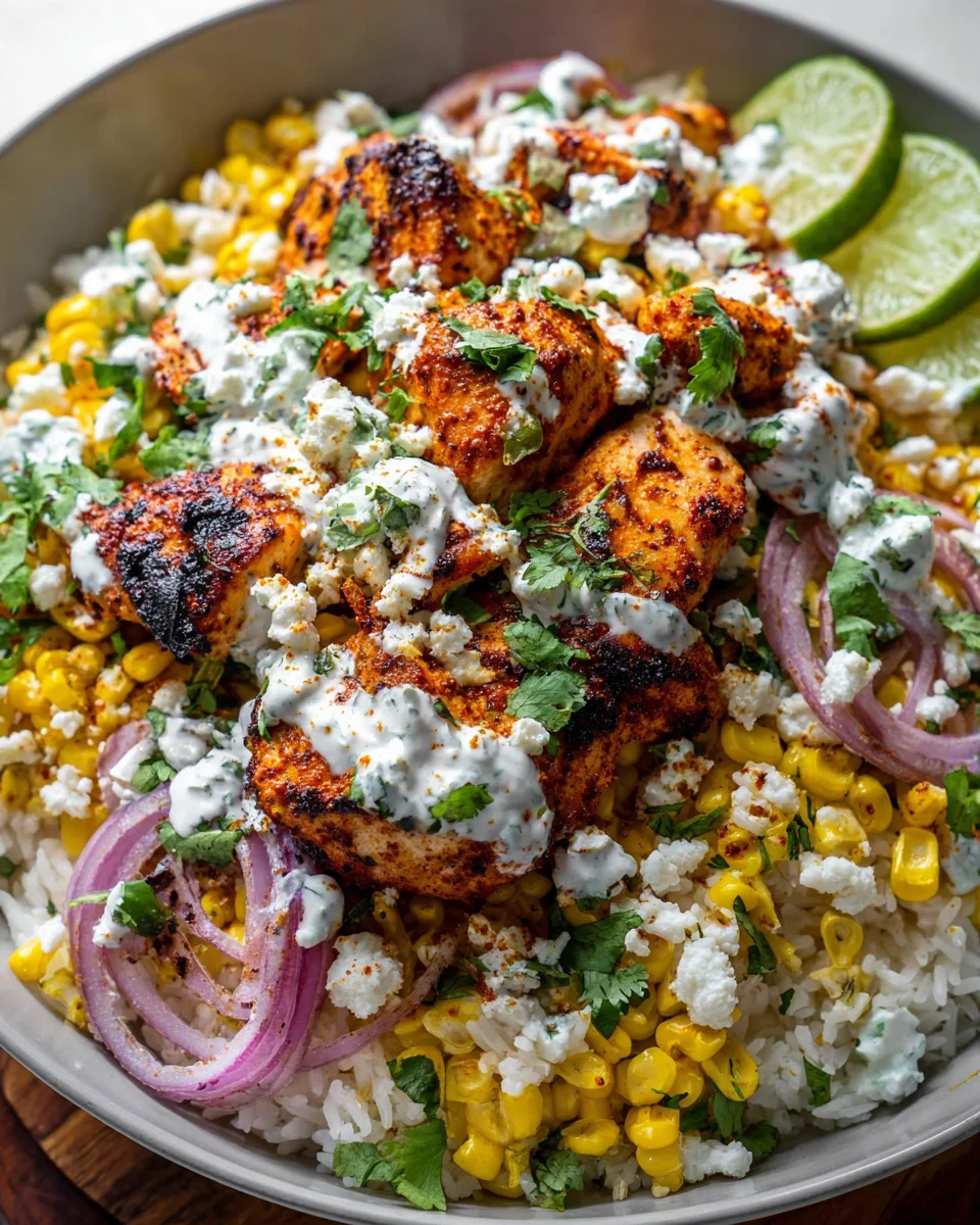 Leckere Street Corn Chicken Bowl – Gesund & Einfache Rezeptidee!