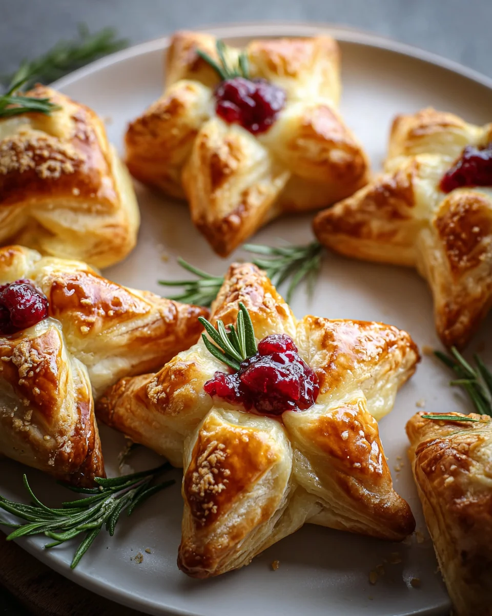 Blätterteigsterne mit Brie und Cranberries – Ein Festgenuss!