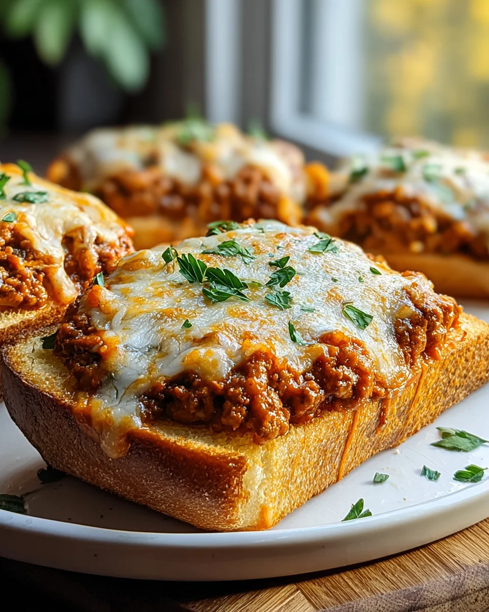 Käse Knoblauchbrot Sloppy Joe Melts – Ein einfaches Rezept!