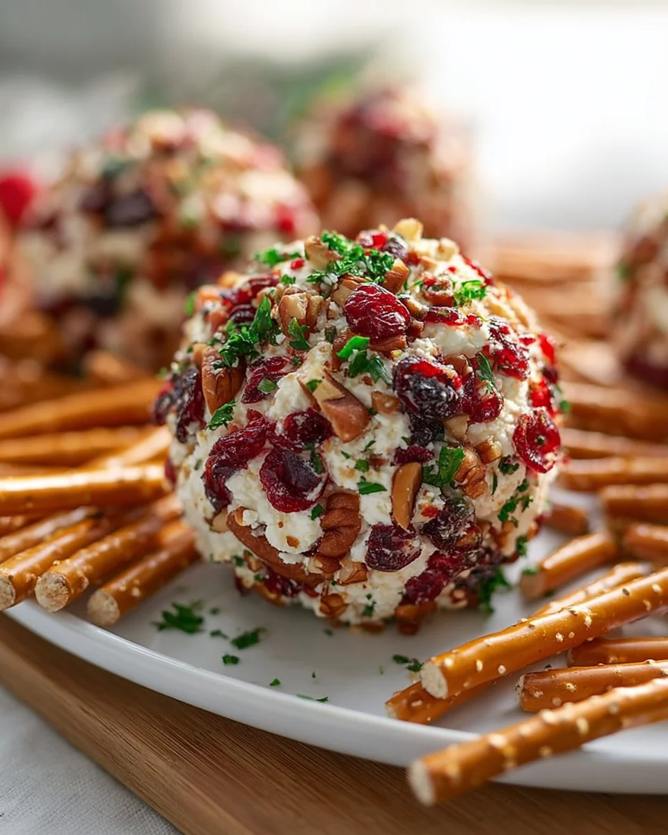 Festlicher Cranberry-Pecan Käsebällchen Genuss für Feste