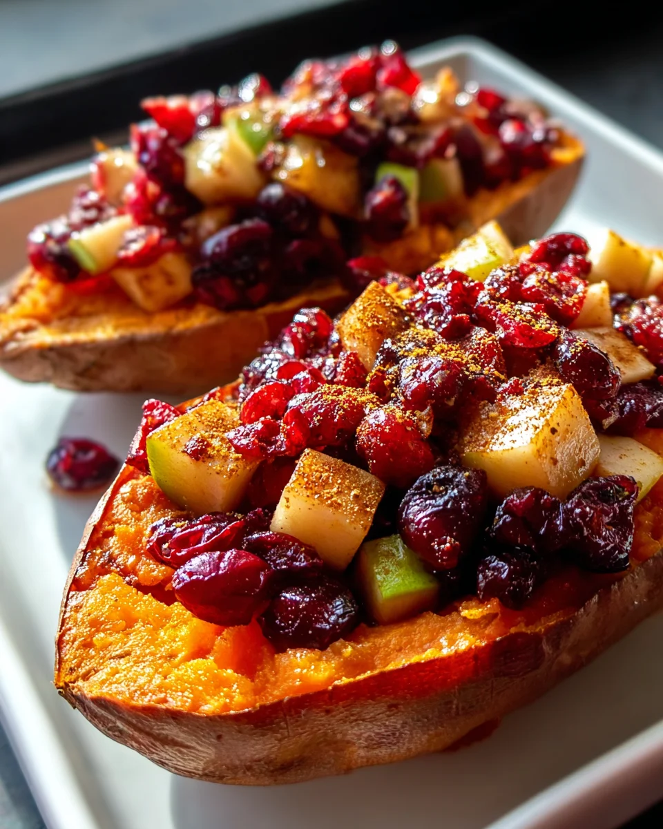 Cranberry Apfel Süßkartoffeln: Zweifach gebacken Genuss!