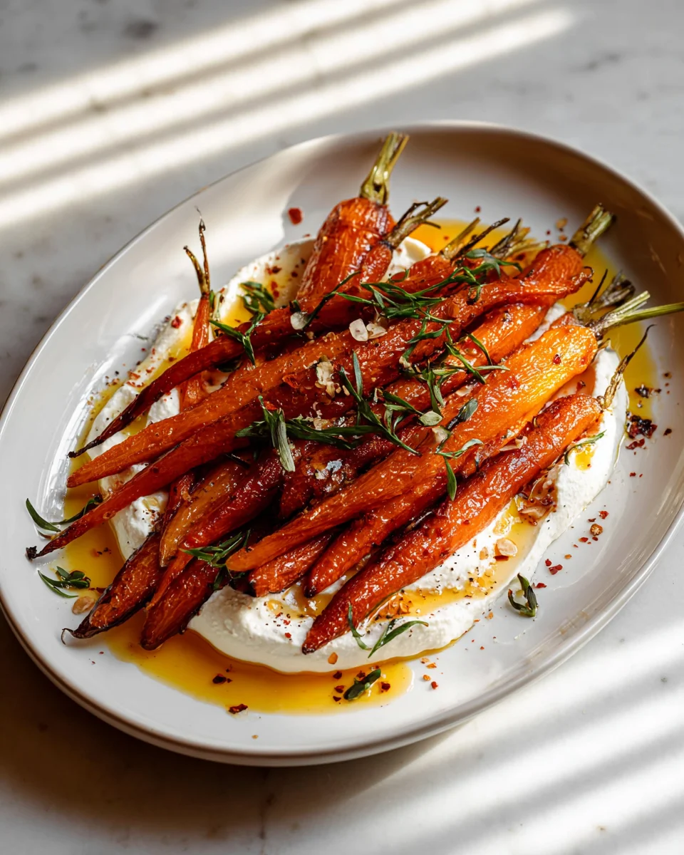 Geröstete Karotten: Cremiger Ricotta & Würzig-scharfe Chili-Butter