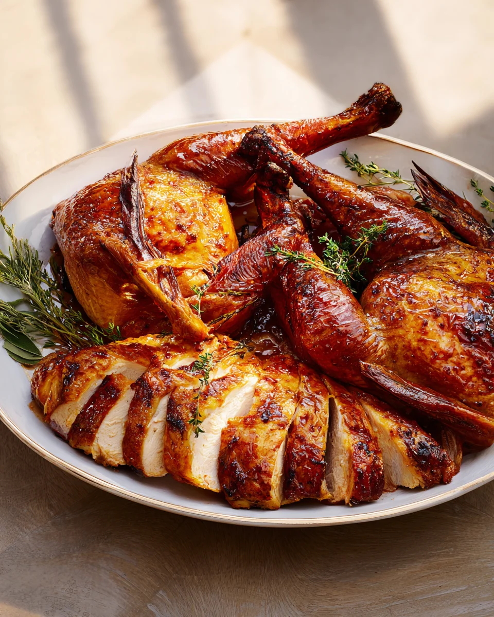 Ahornbutter-glasiertes Truthahn-Rezept für festliche Anlässe