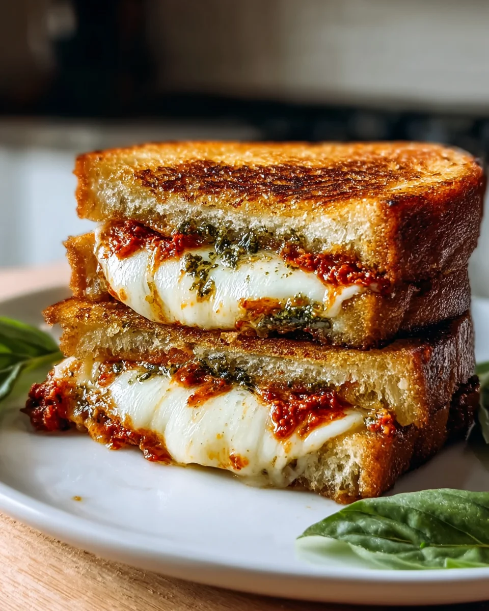 Gegrillter Käse: Sonnen-Tomaten-Pesto & Schmelzkäse Traum