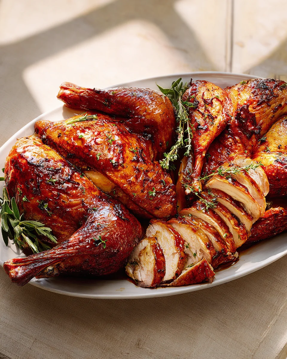 Ahornbutter-glasiertes Truthahn-Rezept für festliche Anlässe