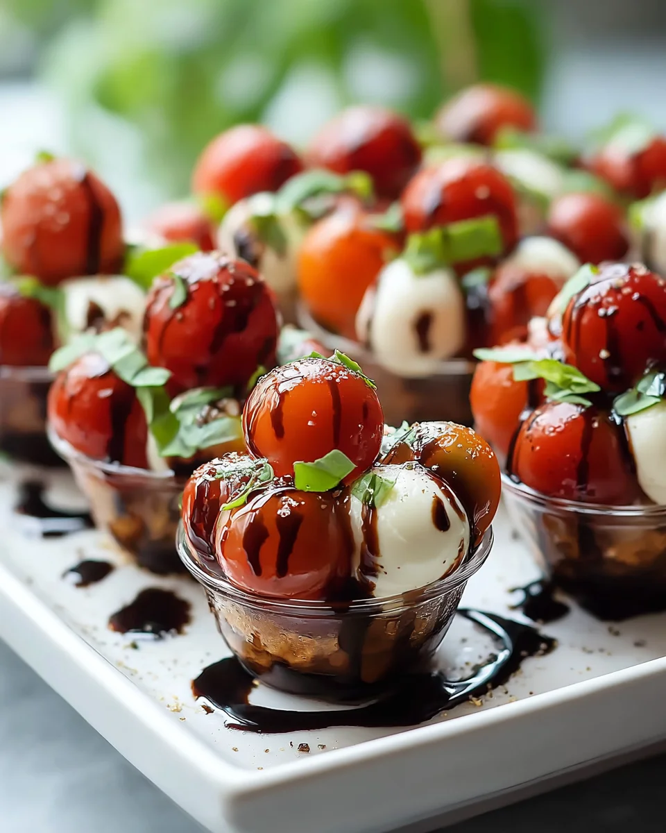 Weihnachts Mini Caprese Salat Cups – Festlicher Genuss!