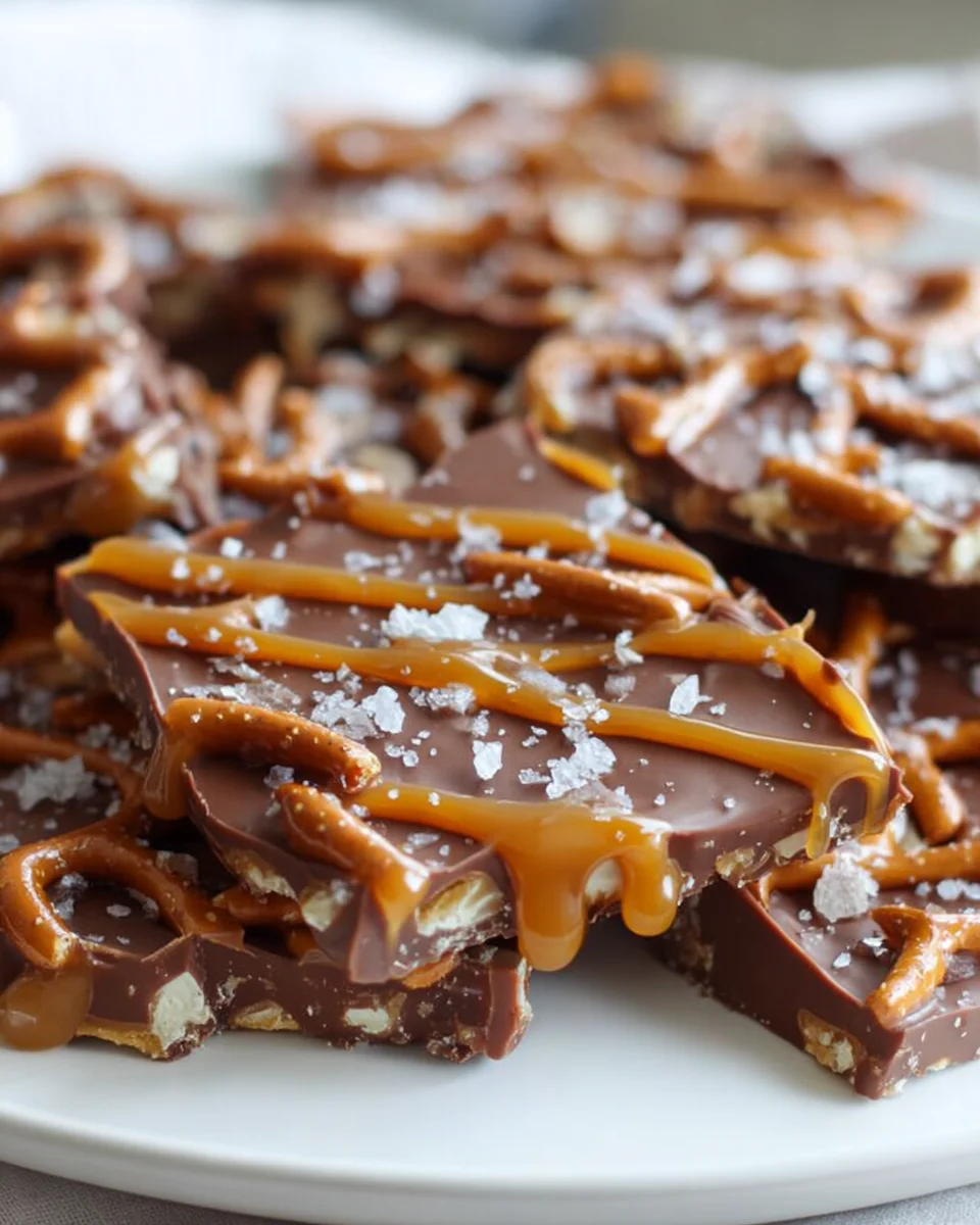 Salted Caramel Pretzel Bark: Süß-salzige Knusperfreude!