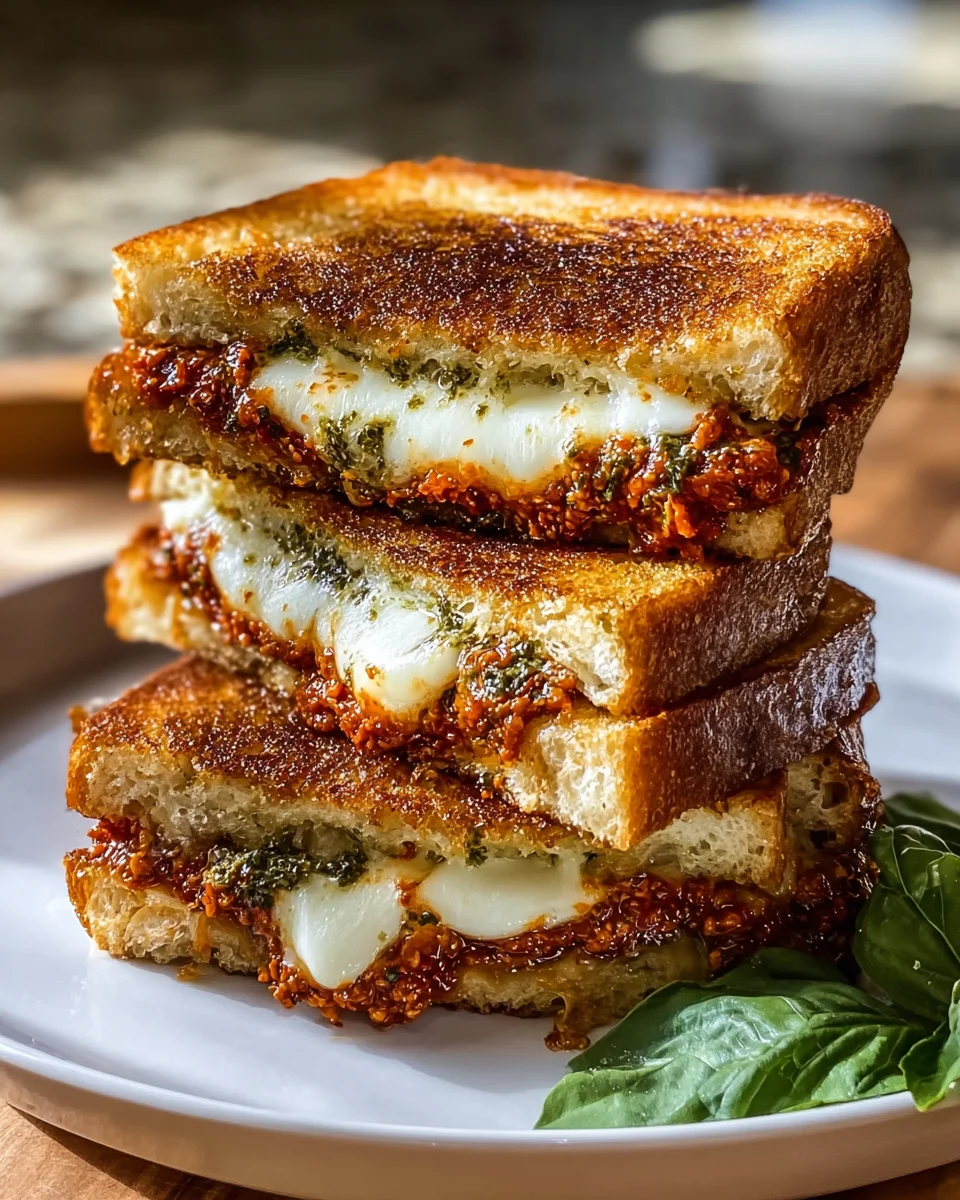 Gegrillter Käse: Sonnen-Tomaten-Pesto & Schmelzkäse Traum