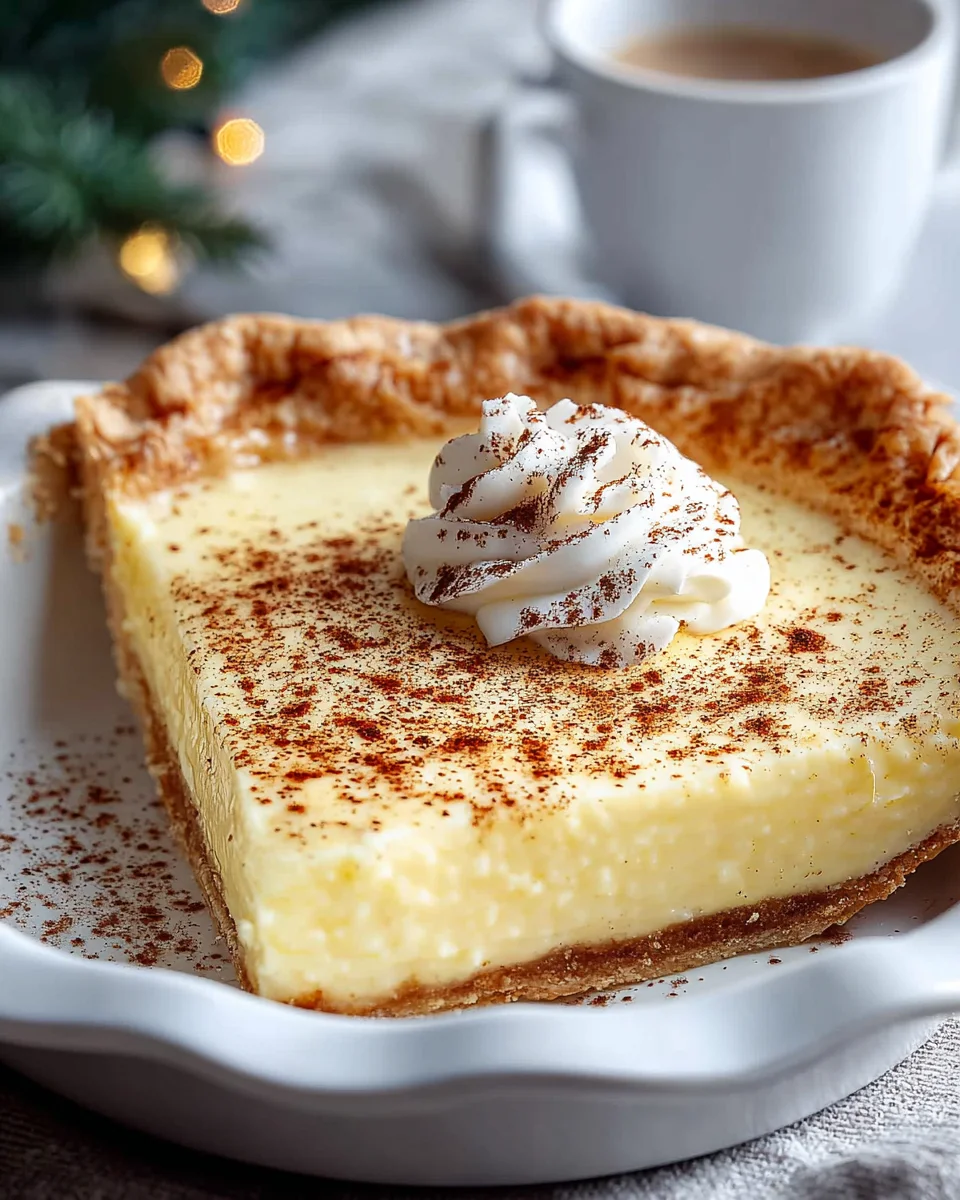 Christmas Eve Cinnamon-Vanilla Custard Pie – Creamy Holiday Dessert Magic
