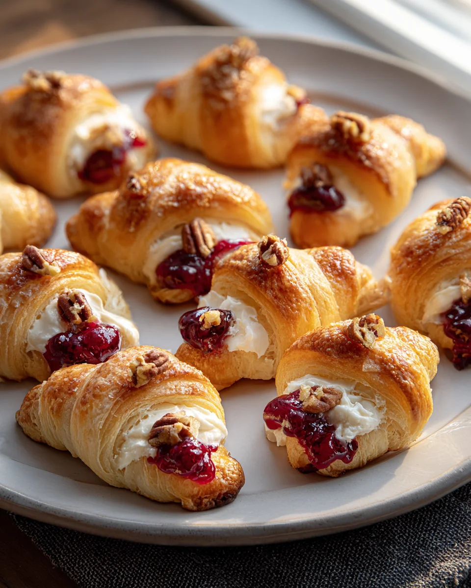 Cranberry Cream Cheese Crescent Bites