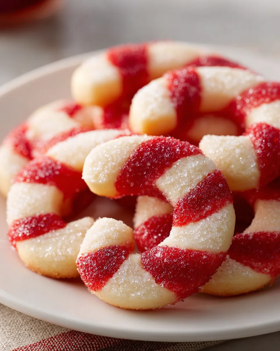 Festliche Zuckerstangen Kekse: Unwiderstehlich Zart & Streifenrein
