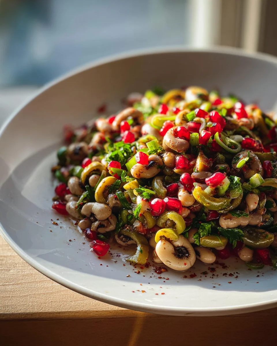 Oliven-Salat mit Black Eyed Peas – frisch und lecker!