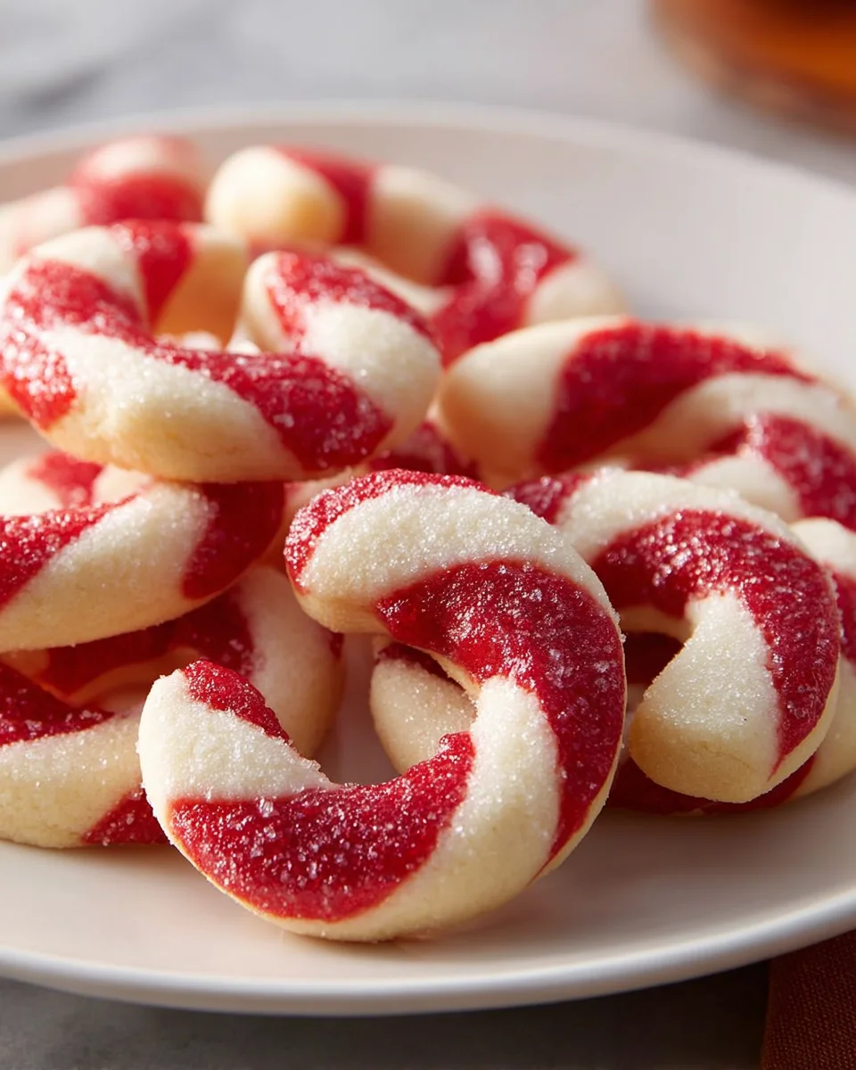 Festliche Zuckerstangen Kekse: Unwiderstehlich Zart & Streifenrein