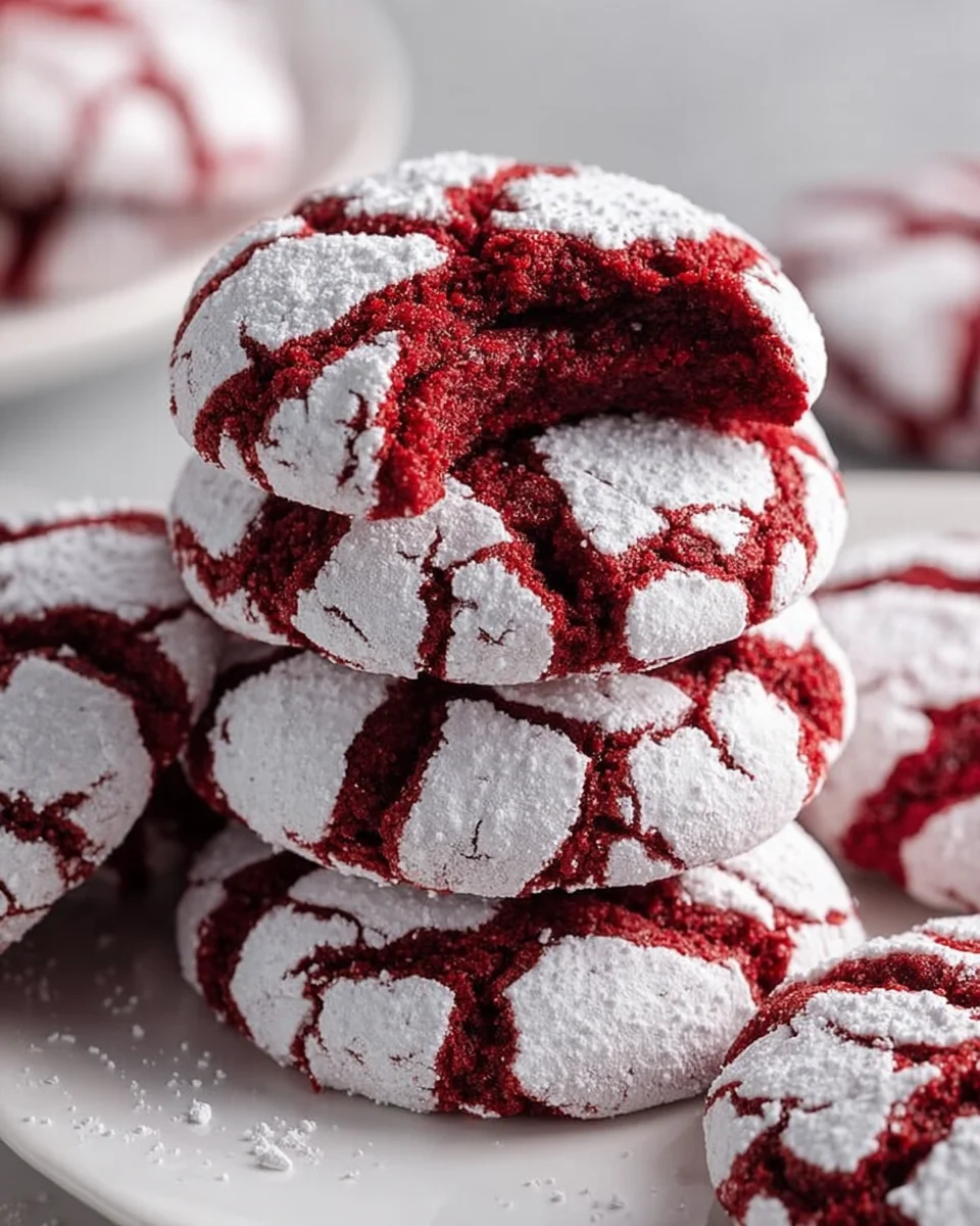 Verführerisches Red Velvet Crinkle Cookie Rezept für Naschkatzen