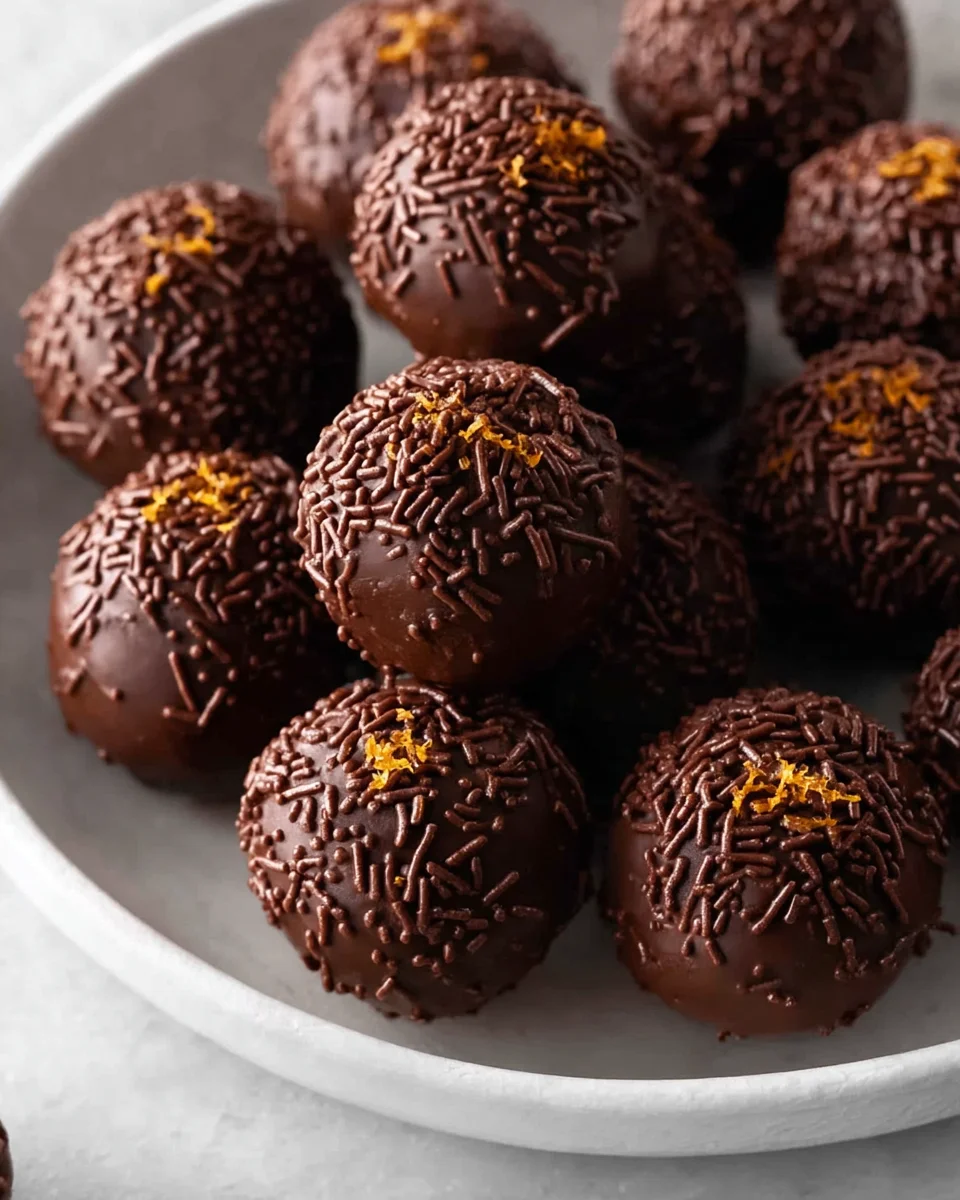 Saftige Orange-Schokoladen Weihnachts-Trüffel Rezept