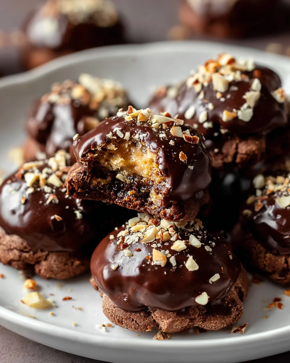 Rocher Plätzchen Rezept: Nougat Schoko Weihnachtskekse