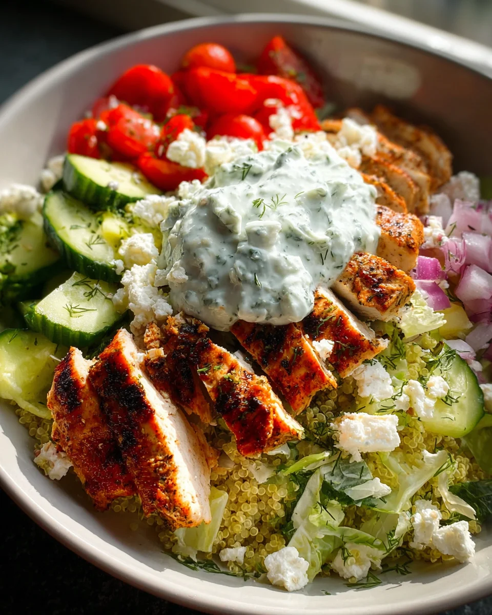 Griechische Hähnchen-Bowls: Frisch, gesund und lecker!