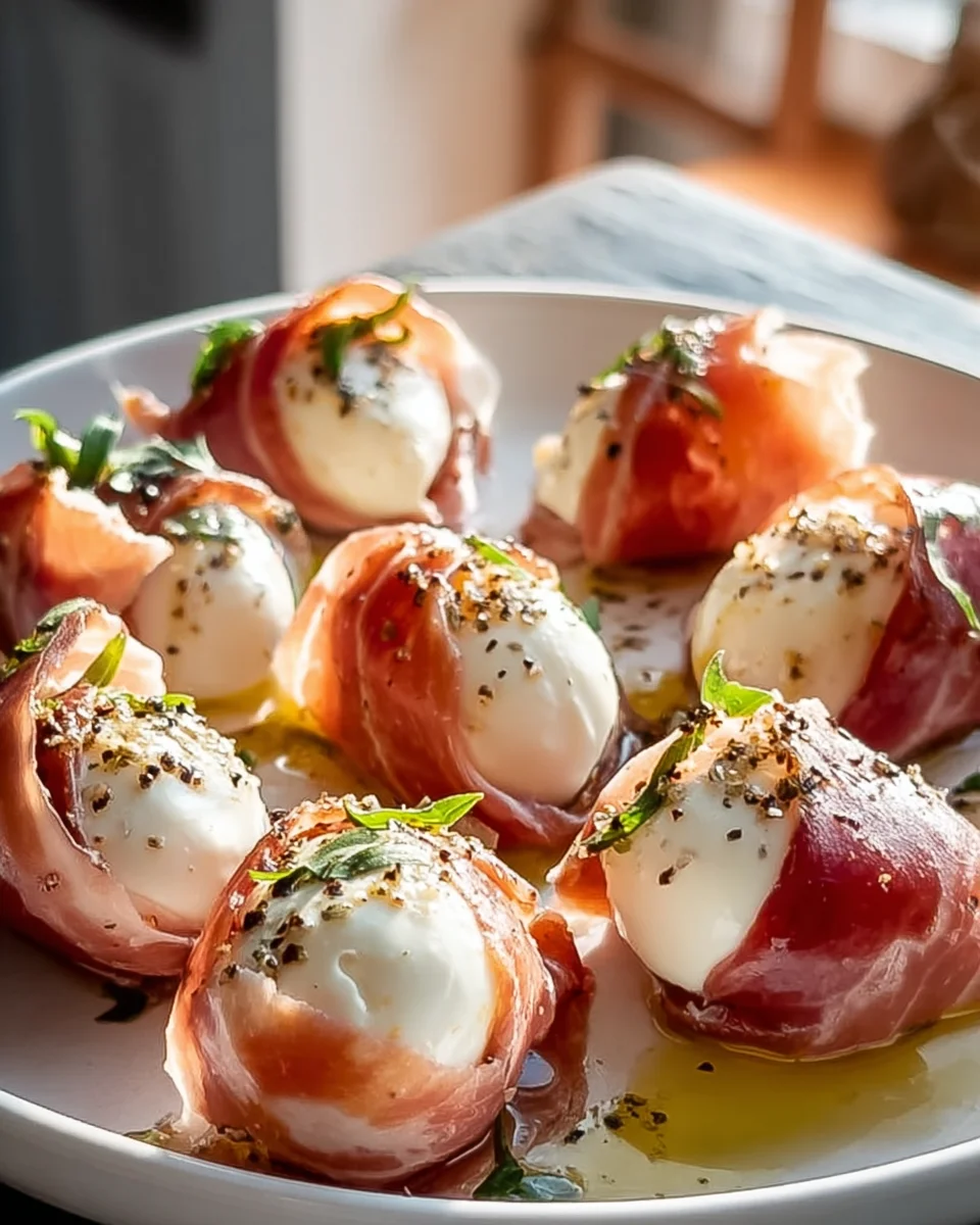 Rinderprosciutto & Mozzarella Bites: Einfaches Party-Rezept