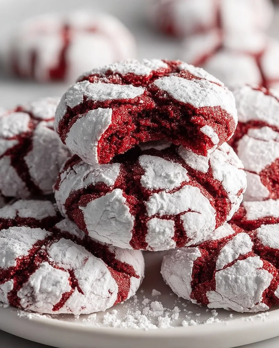 Verführerisches Red Velvet Crinkle Cookie Rezept für Naschkatzen