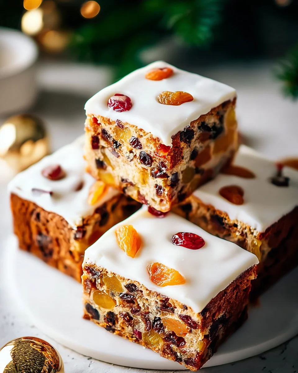 Festive Christmas Fruitcake Traybake