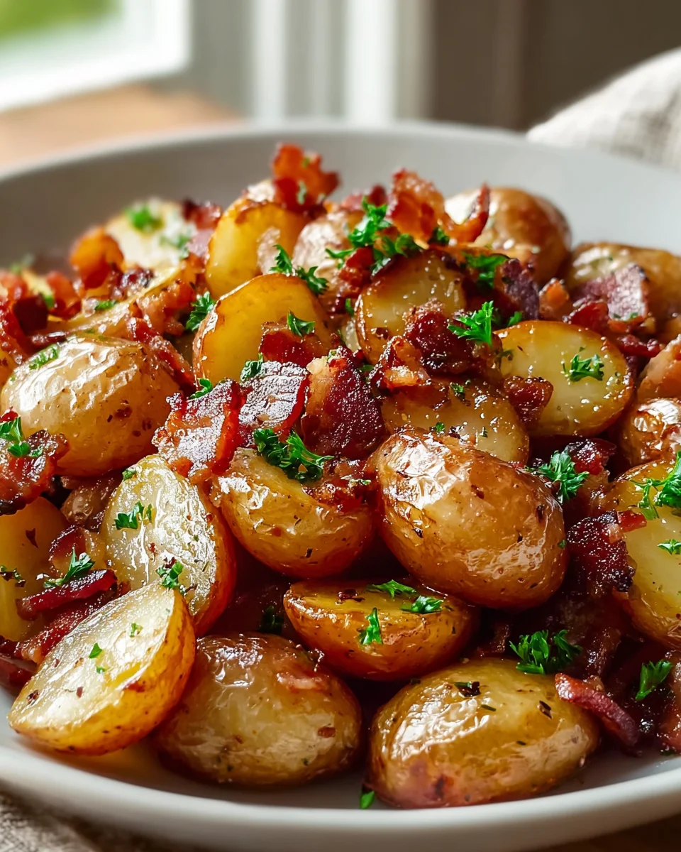 Crispy Beef Bacon Honey Roasted Potatoes