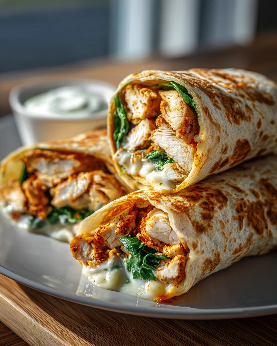 Crispy Air Fryer Chicken Mozzarella Wraps