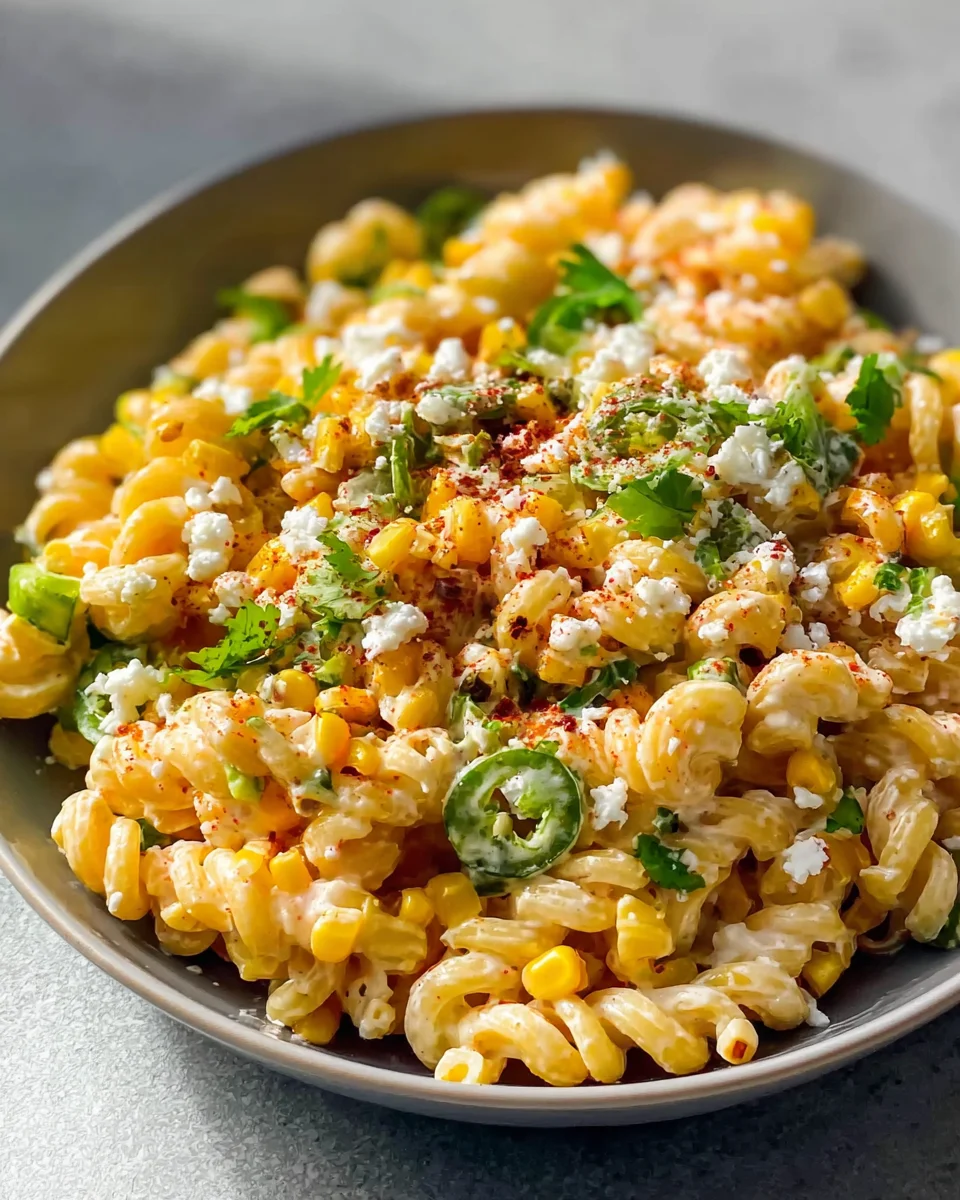 Cremiger Mexikanischer Street Corn Nudelsalat – Einfach köstlich!
