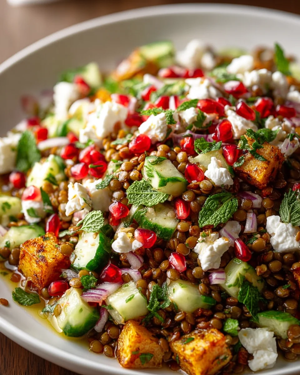 Cremiger Orientalischer Linsensalat Feta: Einfach & unwiderstehlich