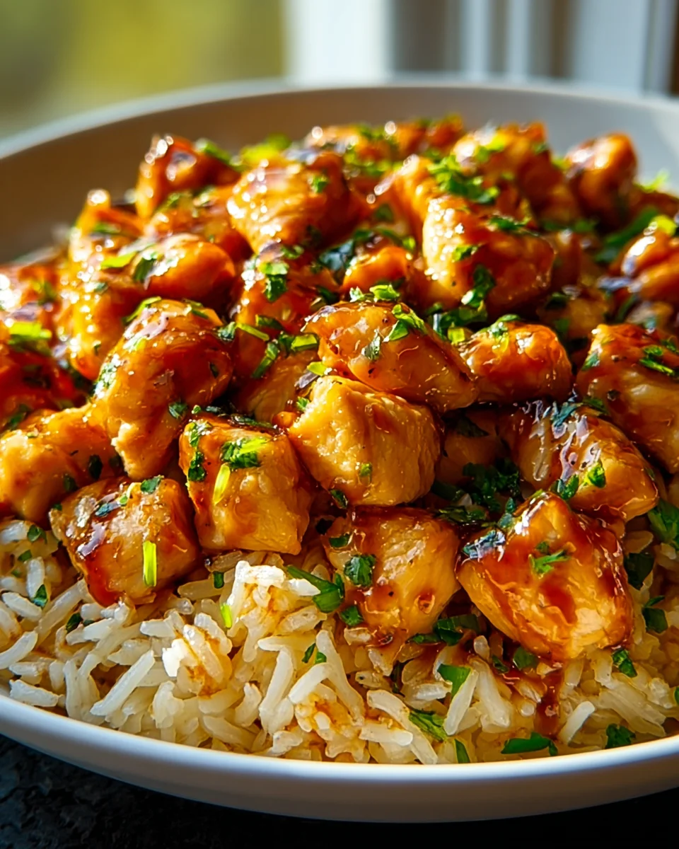 One Pan Honig BBQ Hähnchen mit Reis: Schnell & Köstlich