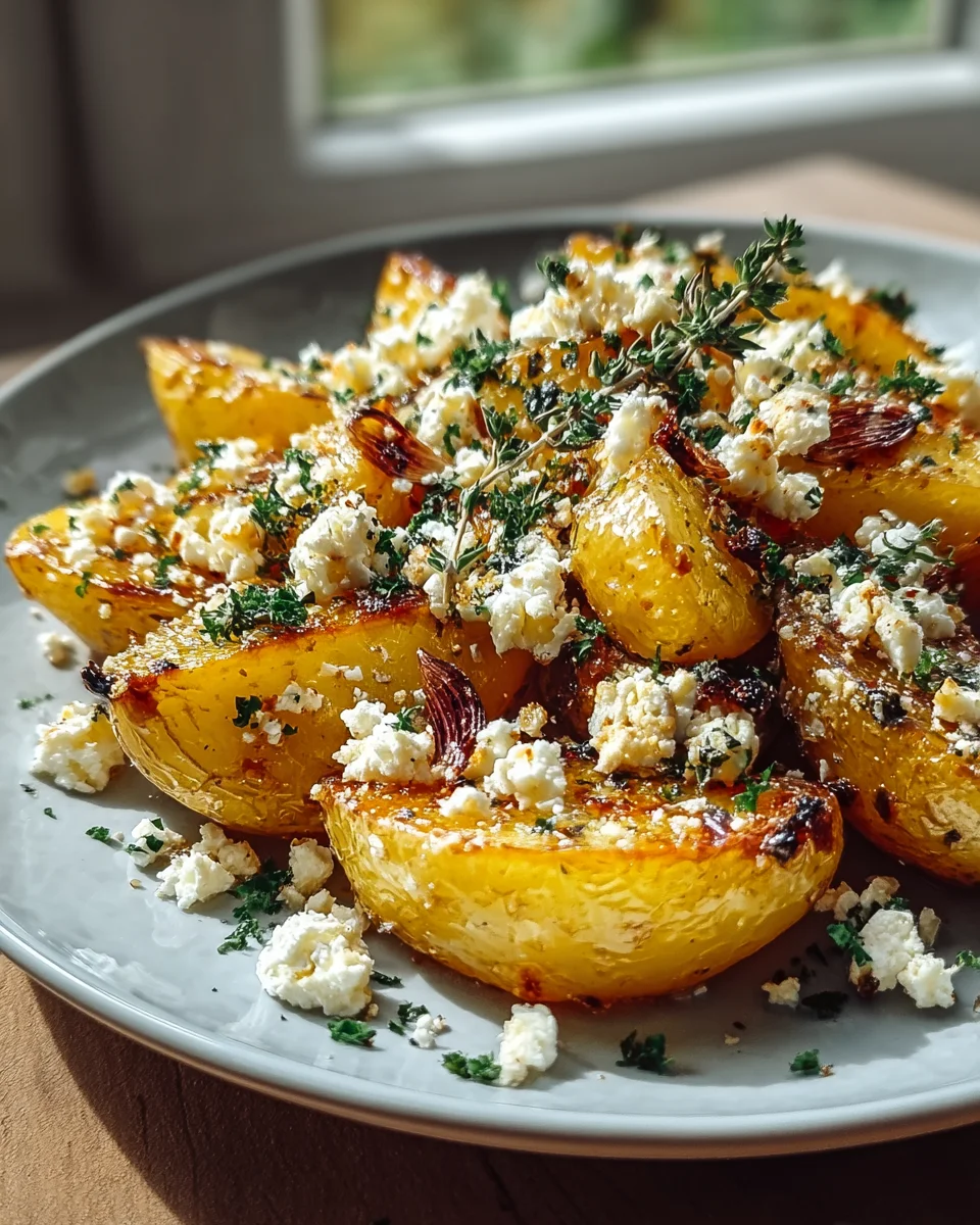 Leckere Kartoffeln mit Feta und Knoblauch – Einfaches Rezept