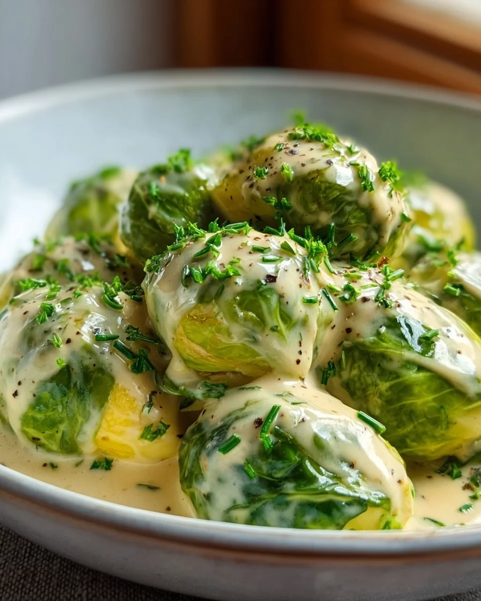 Cremiger Rosenkohl in Frischkäse-Senfsauce – einfach lecker!