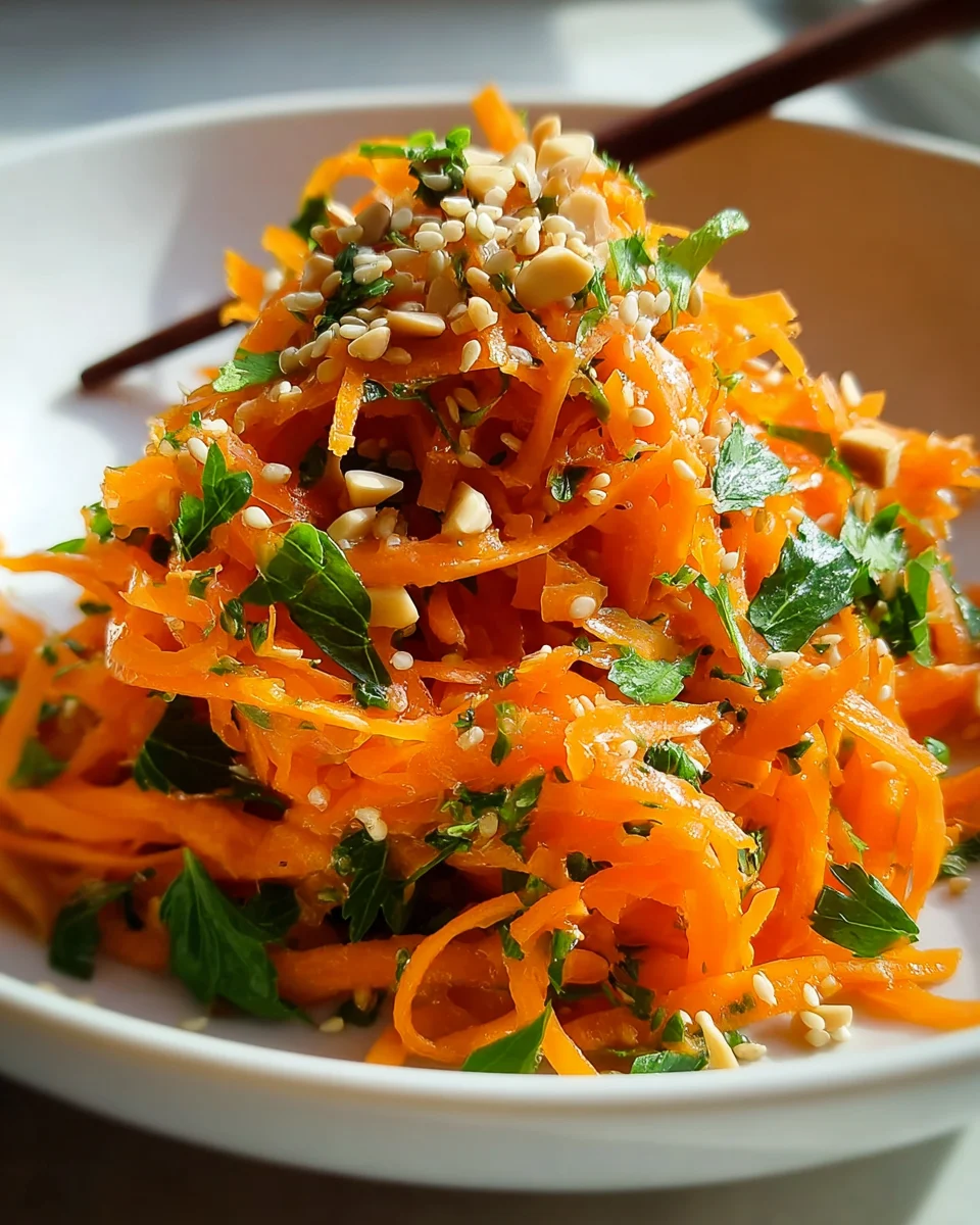 Karottensalat mit Ingwer-Sesam-Dressing – Lecker und gesund!