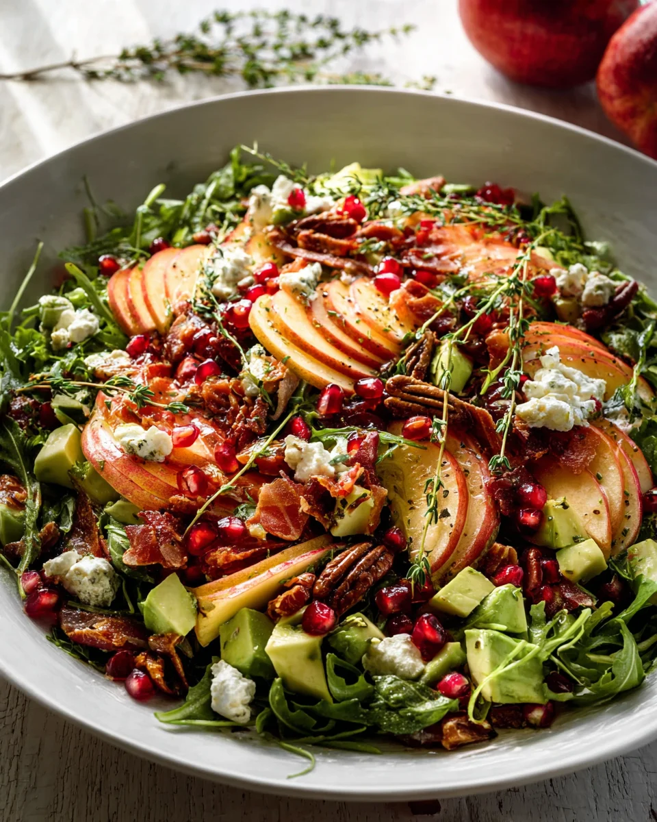 Herbstlicher Honigcrisp-Apfel-Feta-Salat für Genießer