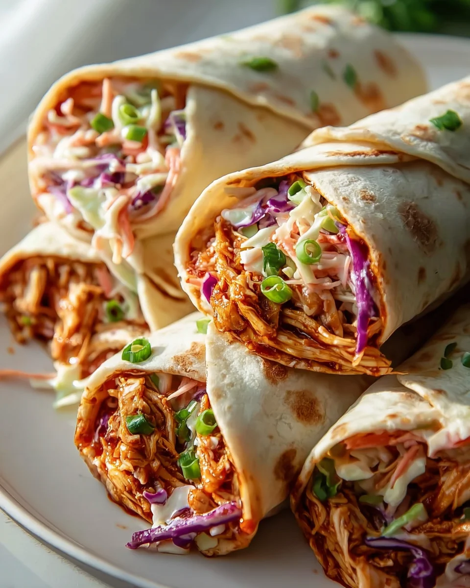Leckere BBQ Chicken Coleslaw Wraps – Einfach & Schnell!