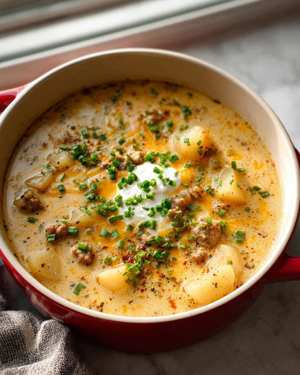 Klassische Rinderwurst Kartoffelsuppe – Herzhaft und lecker!
