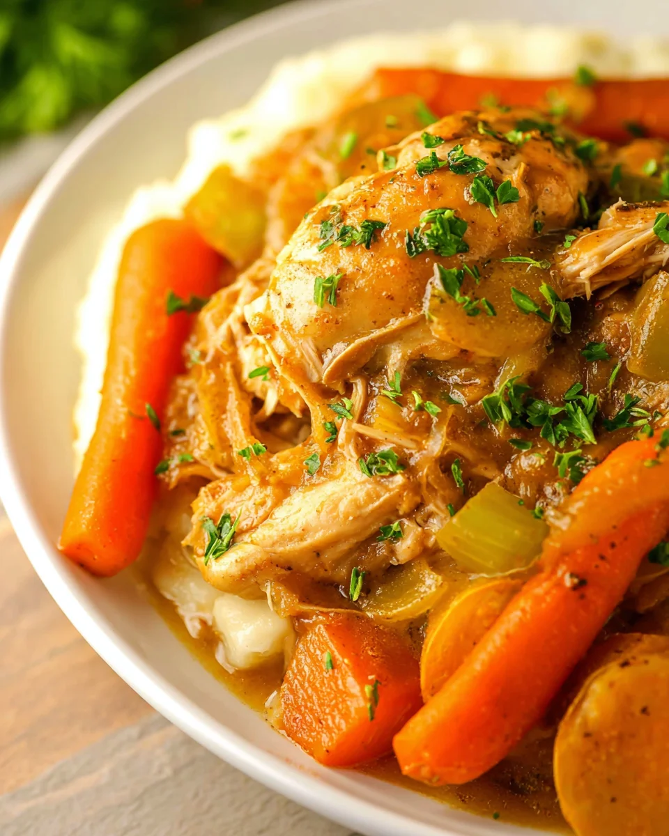 Saftiger Crockpot Chicken Pot Roast – Einfach & Lecker!