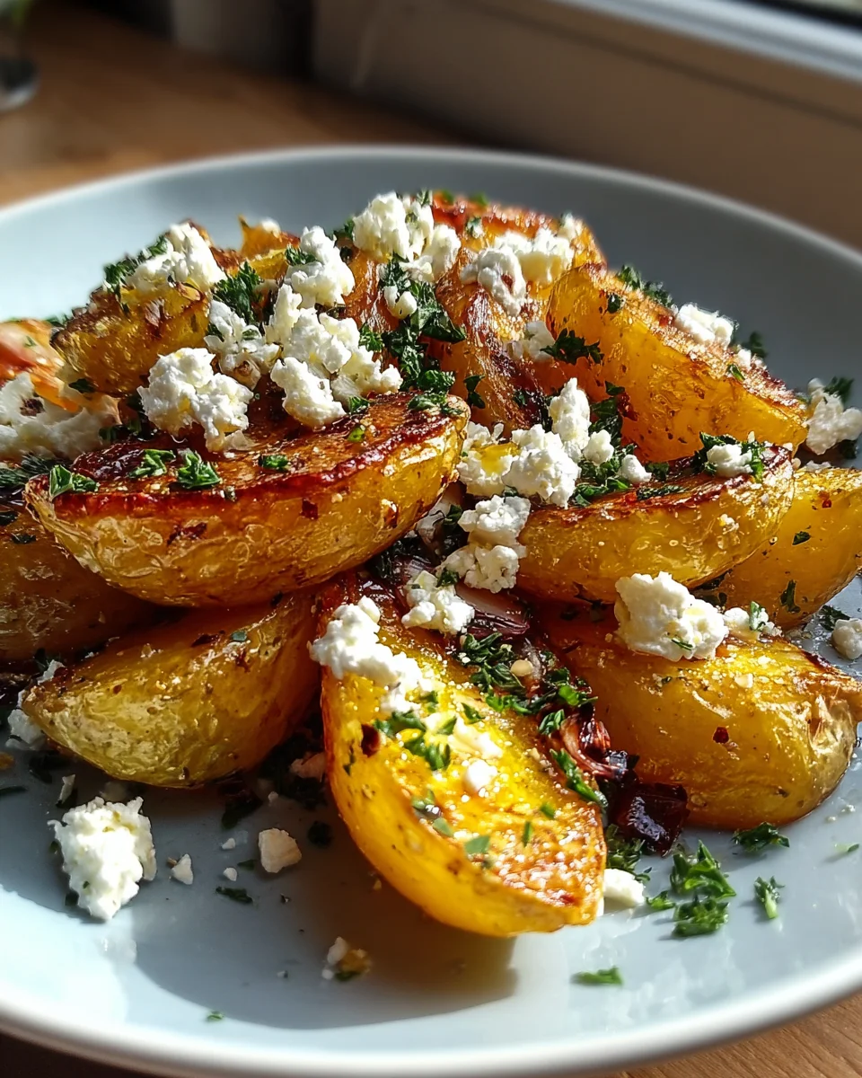Leckere Kartoffeln mit Feta und Knoblauch – Einfaches Rezept