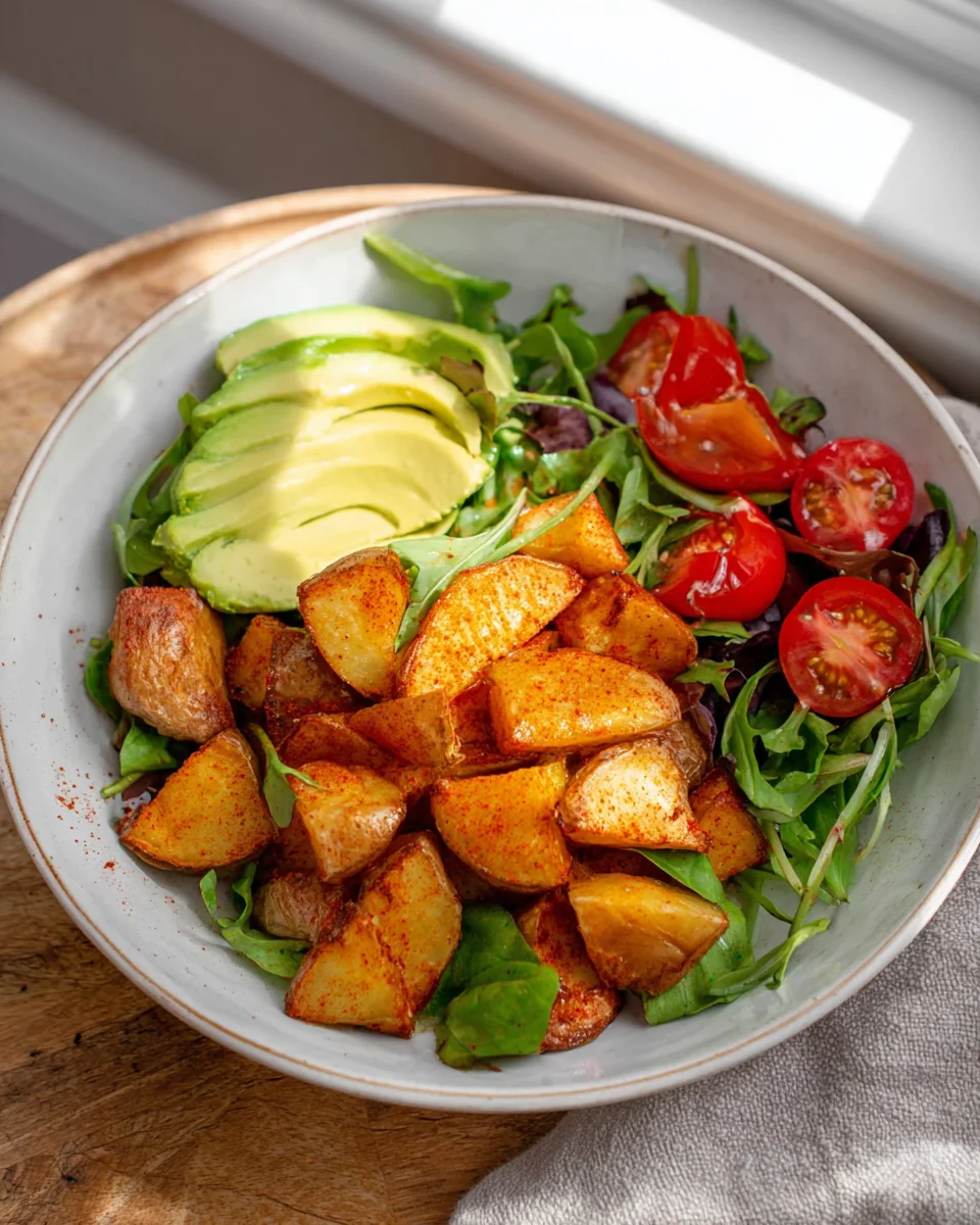 Knusprige Ofenkartoffeln Salat Bowl – Lecker und gesund!