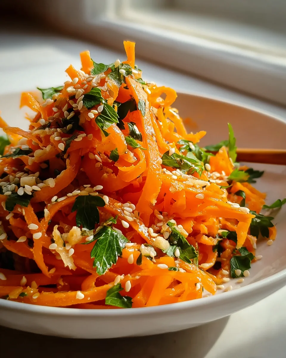 Karottensalat mit Ingwer-Sesam-Dressing – Lecker und gesund!