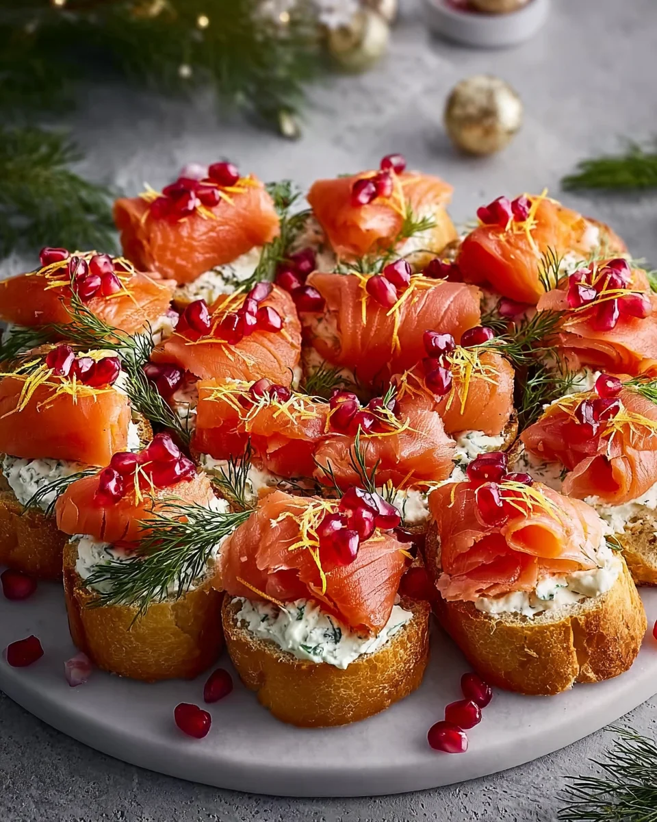 Weihnachtslachs Bruschetta Kranz Rezept für festliche Genussmomente