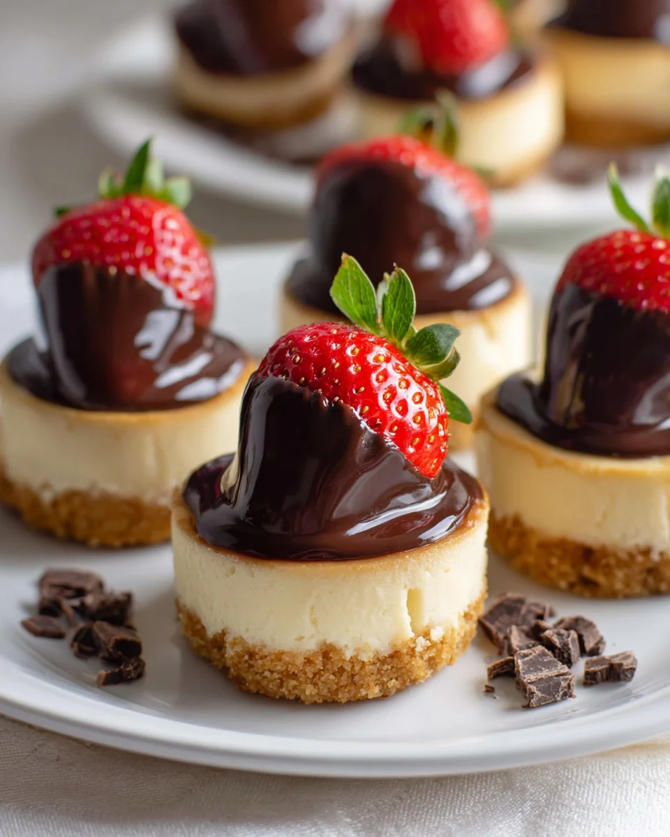 Schokoladenüberzogene Erdbeer-Cheesecakes – Genuss pur!